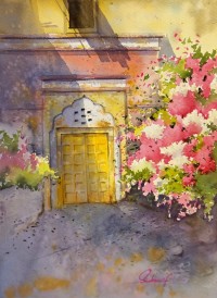 Sadia Arif, 11 x 15 Inch, Watercolor on Paper, Cityscape Painting, AC-SAD-063